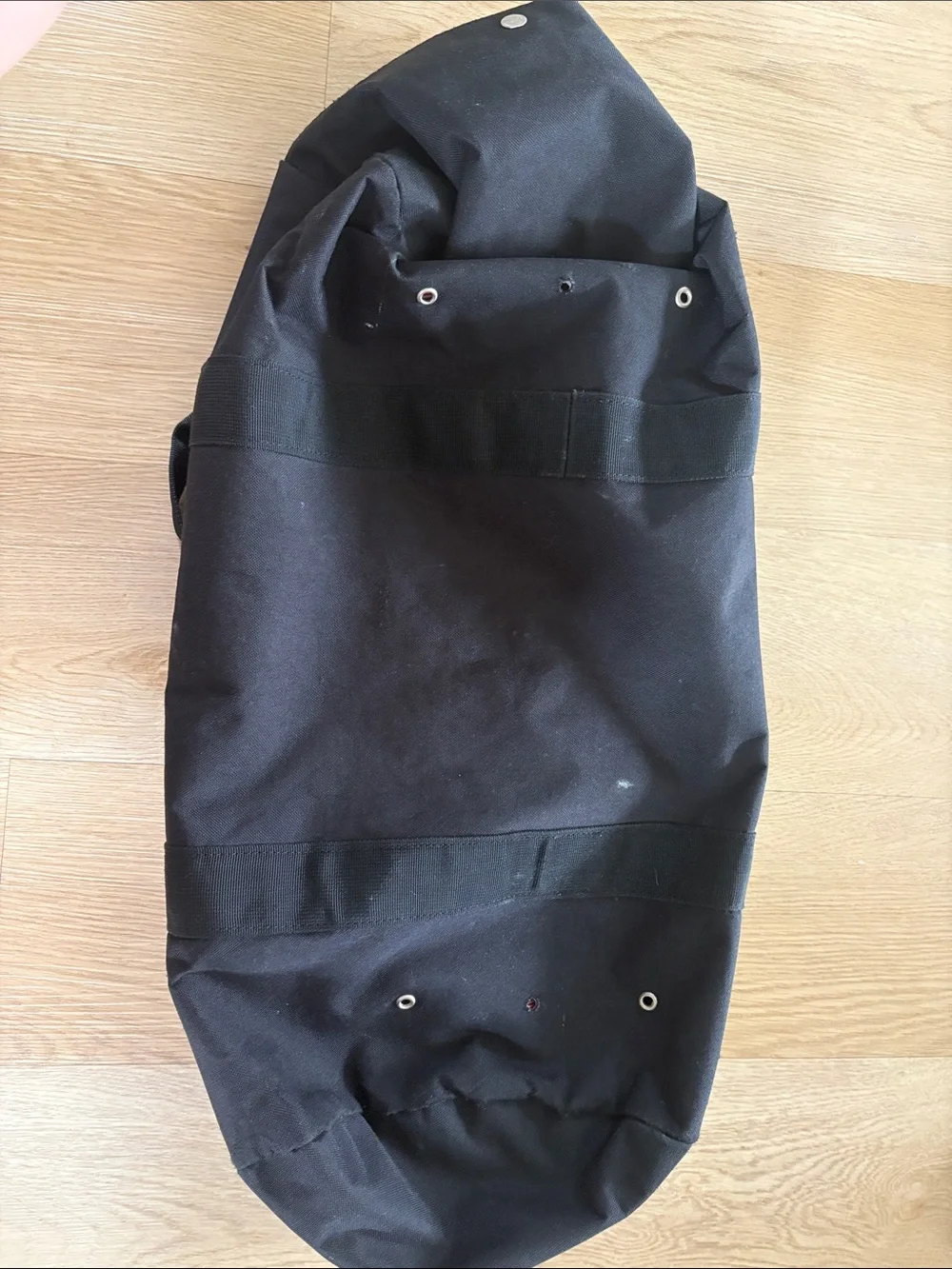 Herschel Supply Company Black Duffel with Burgundy Interior Trim